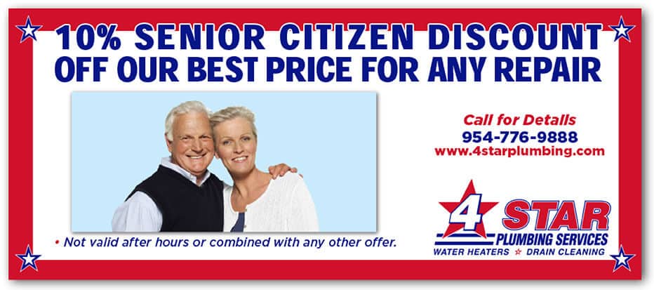 10% off any plumbing service senior citizen discount