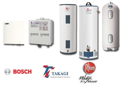 Bosch, Takagi, & Rheem Water Heaters